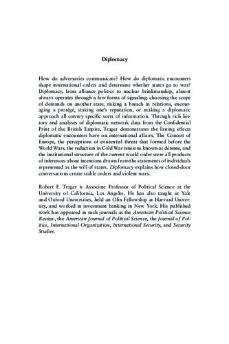 ﻿دیپلماسی: ارتباطات و خاستگاه نظم بین المللی