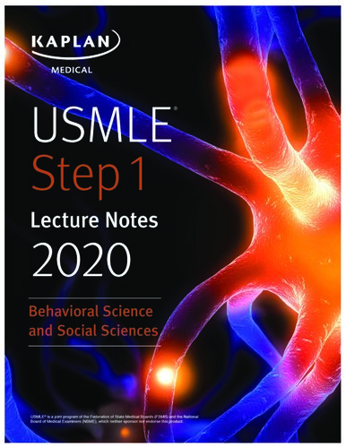 ﻿یادداشت های سخنرانی USMLE مرحله 1 2020: علوم رفتاری و علوم اجتماعی