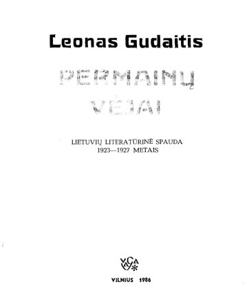 ﻿بادهای تغییر: مطبوعات ادبی لیتوانی در 1923-1927
