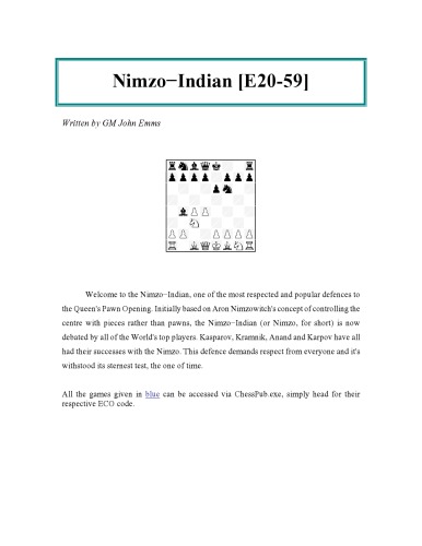 ﻿Nimzo-Indian Defense E20-E59