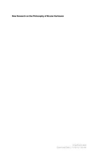 ﻿تحقیق جدید در مورد فلسفه نیکولای هارتمن