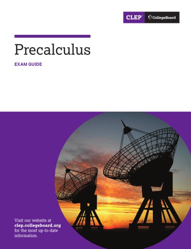 ﻿CLEP Precalculus 2020