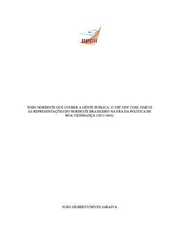 ﻿هر شمال شرقی که برای ما مناسب باشد، منتشر می کند: نیویورک تایمز و بازنمایی شمال شرق برزیل در عصر سیاست همسایگی خوب (1933-1945)