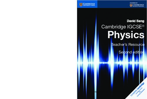 ﻿Cambridge IGCSE Physics: Teacher's Resource