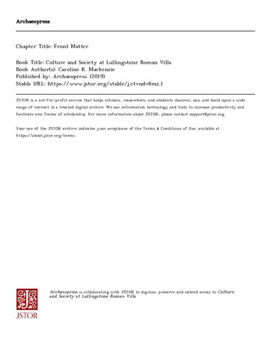 ﻿فرهنگ و جامعه در ویلای رومی لولینگ استون