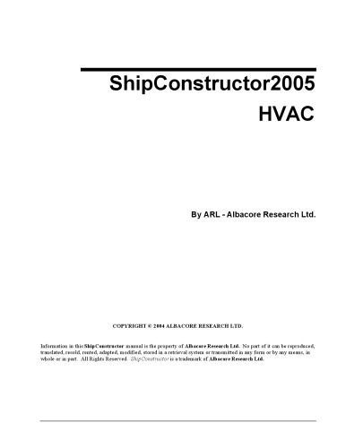 ﻿ShipConstructor 2005 HVAC