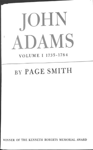 ﻿جان آدامز: جلد اول 1735-1784