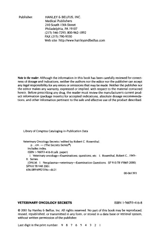 ﻿اسرار انکولوژی دامپزشکی