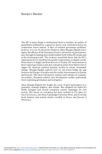 ﻿بار اروپا: ترویج حکمرانی خوب در سراسر مرزها