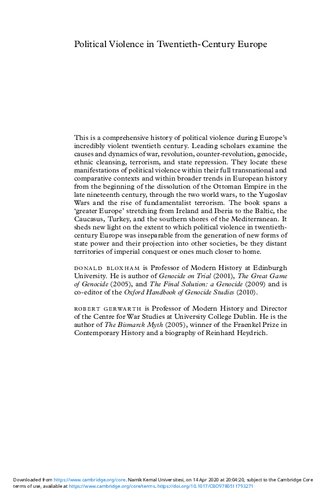 ﻿خشونت سیاسی در اروپای قرن بیستم