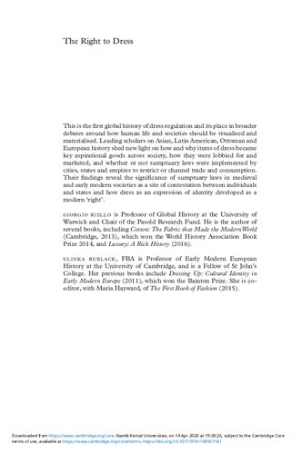 ﻿حق پوشش: قوانین اجمالی در دیدگاه جهانی، ج. 1200-1800