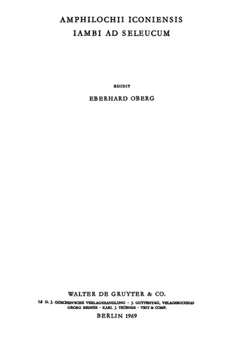 ﻿Amphilochius of Iconium Iambi به Seleucus