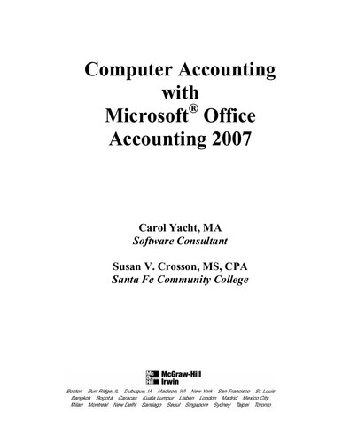 ﻿حسابداری رایانه ای با Microsoft Office Accounting 2007