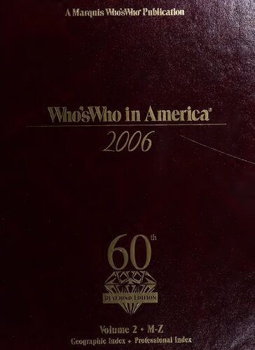 ﻿Who's Who in America 2006: Anniversary Edition