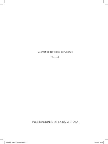 ﻿دستور زبان Oxchuc Tzeltal