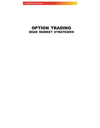 ﻿معاملات گزینه ها در بازارهای خرس