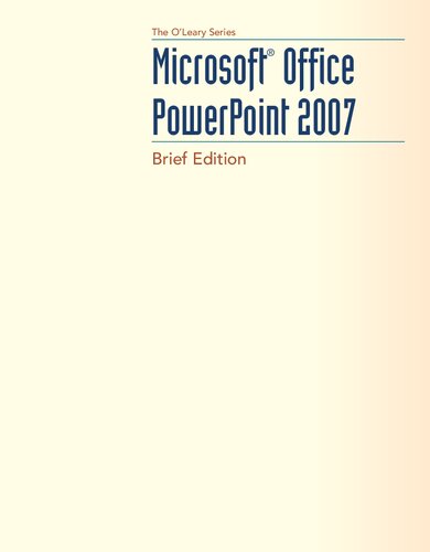 ﻿Microsoft Office PowerPoint 2007 Brief