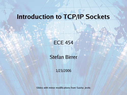 ﻿آشنایی با سوکت های TCP-IP