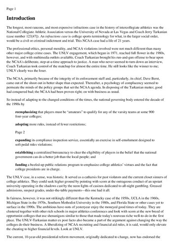 ﻿رفتار غیرورزشی: بهره برداری از ورزشکاران کالج