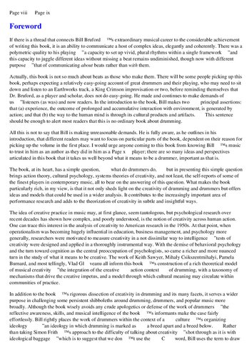 ﻿Uncharted: Creativity and the Expert Drummer