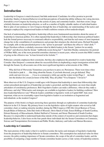 ﻿رهبری در کمیته: تحلیل مقایسه ای رفتار رهبری در سنای ایالات متحده