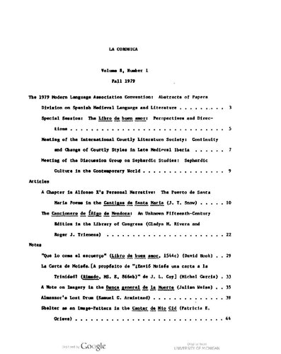 ﻿وقایع نگاری. مجله زبان ها، ادبیات و فرهنگ های اسپانیایی قرون وسطی