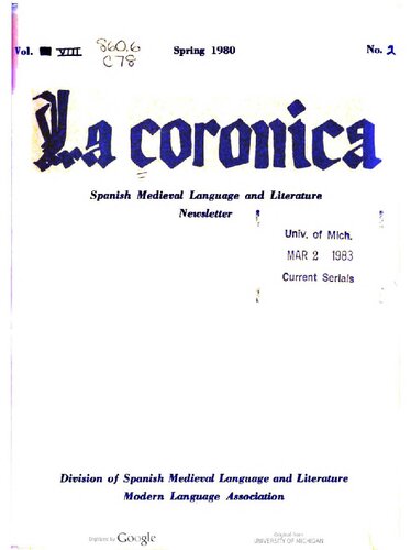 ﻿وقایع نگاری. مجله زبان ها، ادبیات و فرهنگ های اسپانیایی قرون وسطی