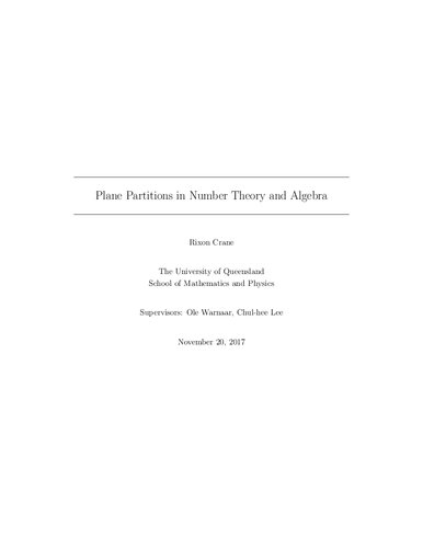 ﻿پارتیشن های صفحه در نظریه اعداد و جبر