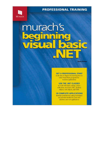 ﻿Murach's Beginning Visual Basic .NET