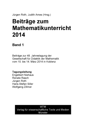 ﻿مشارکت در تدریس ریاضیات 2014. جلد 1