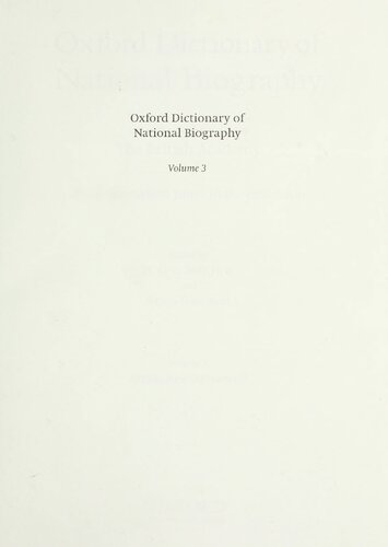 ﻿دیکشنری آکسفورد بیوگرافی ملی جلد 3 Avranches–Barnewell