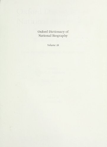 ﻿دیکشنری بیوگرافی ملی آکسفورد - جلد 18 الا-فنکور