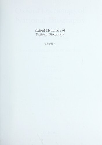 ﻿دیکشنری آکسفورد بیوگرافی ملی - جلد 7 باکس–براول