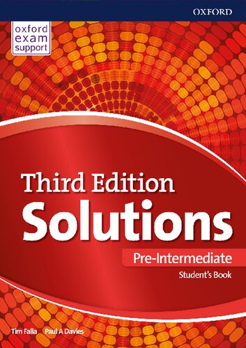 ﻿Solutions 3rd Edition Pre-Intermediate. کتاب دانشجویی () (چاپ اسپانیایی)