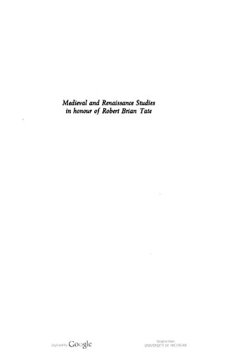 ﻿مطالعات قرون وسطی و رنسانس به افتخار رابرت برایان تیت