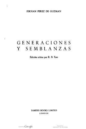 ﻿Generaciones y Semblanzas