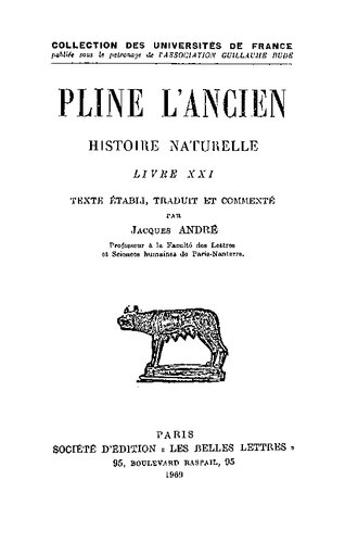 ﻿Pliny the Old ، تاریخ طبیعی: کتاب xxi (طبیعت گلها و گلدان ها)