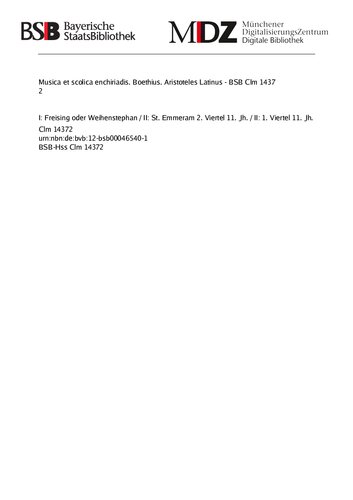 ﻿می توانید موسیقی و مدرسه را استخدام کنید. بوئتیوس Aristotle Latinus - BSB Clm 14372