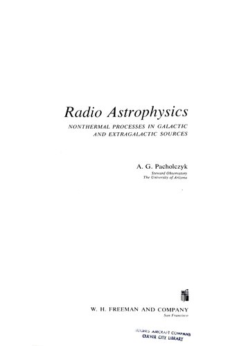 ﻿اخترفیزیک رادیویی: فرآیندهای غیرحرارتی در منابع کهکشانی و فرا کهکشانی (مجموعه کتاب‌های نجوم و اخترفیزیک)