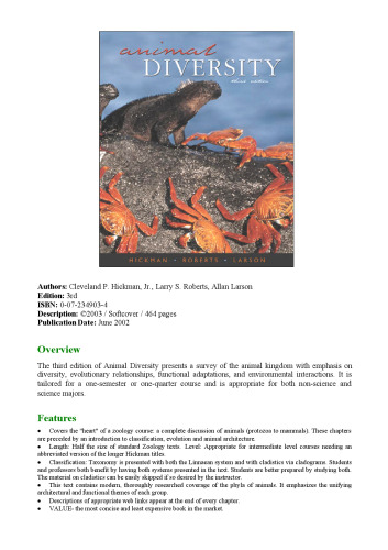 تنوع حیوانات