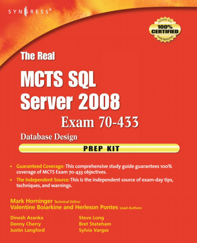 ﻿کیت آمادگی آزمون Real MCTS SQL Server 2008 70-433: طراحی پایگاه داده