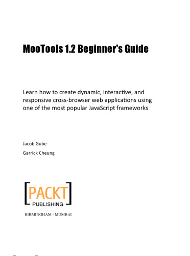 ﻿MooTools 1.2 راهنمای مبتدیان