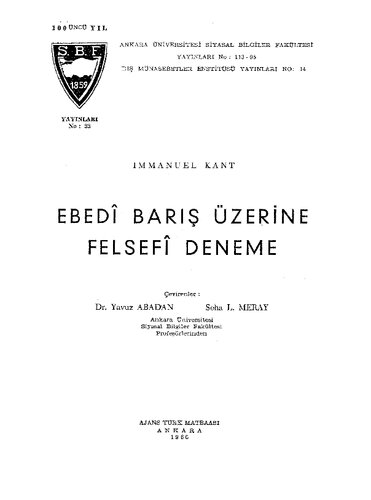 ﻿مقاله فلسفی صلح ابدی