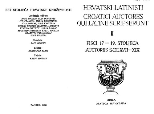 ﻿لاتین گرایان کروات: نویسندگان قرن 17-19. قرن. کرواسی auctores qui latine scripserunt: auctores saec. XVII-XIX.