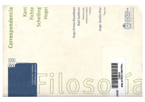 ﻿مکاتبه. کانت، فیشته، شلینگ، هگل