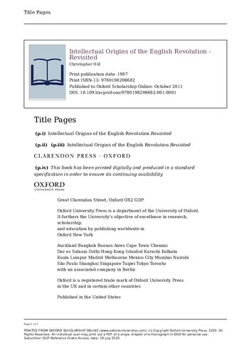 ﻿خاستگاه های فکری انقلاب انگلیس -- بازبینی شده