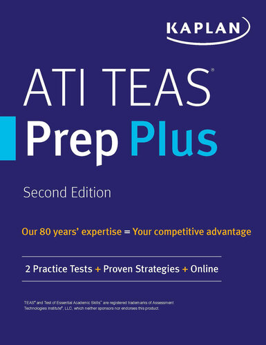 ﻿ATI TEAS Prep Plus: 2 تست تمرین + استراتژی های اثبات شده [منبع آنلاین حذف شده] (آمادگی آزمون Kaplan)