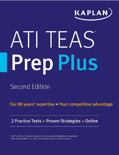 ﻿ATI TEAS Prep Plus: 2 تست تمرینی، استراتژی‌های اثبات شده [منبع آنلاین حذف شده] (آماده سازی آزمون Kaplan) Kindle Edition