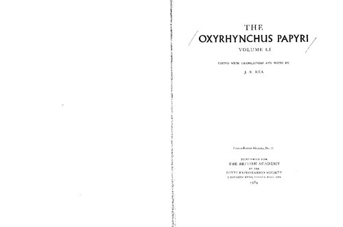﻿Oxyrhynchus Papyri 51/3601-3646