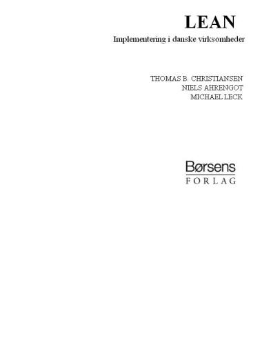 ﻿Lean: پیاده سازی در شرکت های دانمارکی